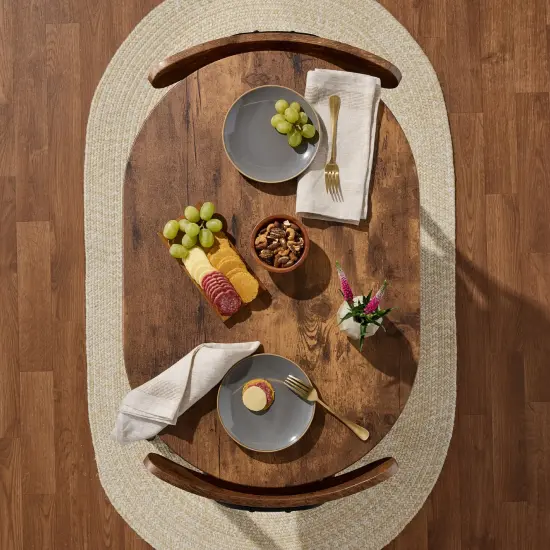 Best Choice Products 3-Piece Modern Oval Dining Table Set, Small Kitchen Dinette w/ 2 Chairs Medium Brown/Black {3}