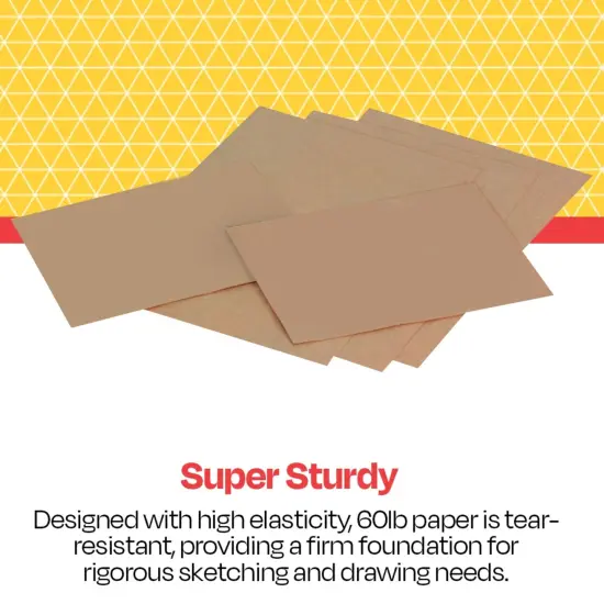 School Smart Kraft Paper Sheets, 60 lbs, 18 x 24 Inches, Brown, 100 Sheets {3}