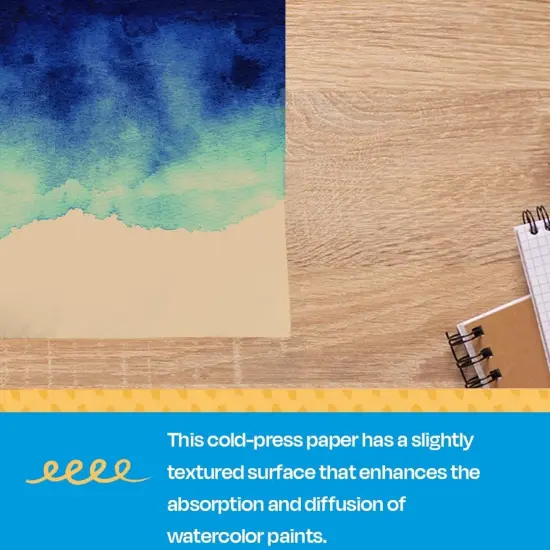 Sax Watercolor Paper, 24 x 36 Inches, 140 lb, Natural White, 100 Sheets {6}