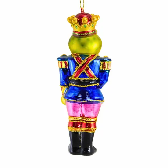 Noble Gems 6.0 Inch Frog Prince Christmas Tree Ornament , Crown Uniform Staff Multicolored {2}