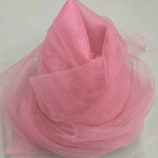 1 Yard 2-Way Stretch Nylon Net Mesh Fabric, 60" Width Lightweight Sheer Mesh for Gowns, Dancewear & Costumes Blush Pinkness {1}