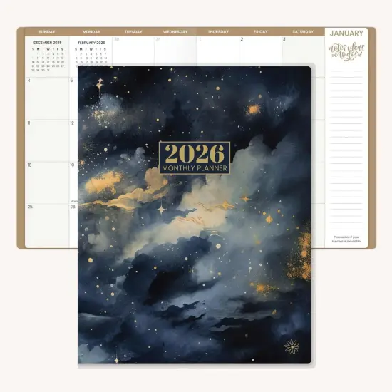 bloom daily planners 2026 Monthly Planner, 9" x 12", Midnight Sky {3}