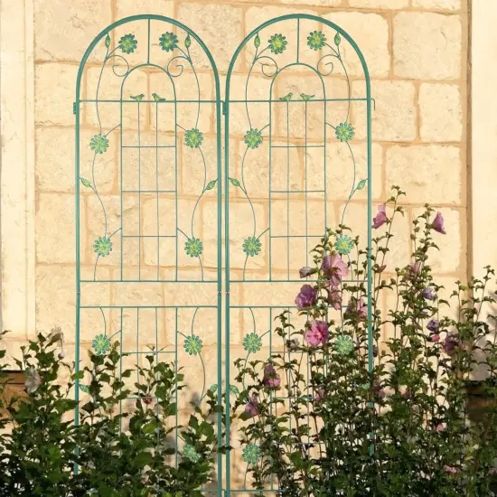 2-Pack Rustproof Metal Garden Trellis 71"x19.7" {4}