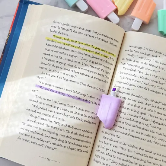 Wrapables Cute and Colorful Highlighters, Marker Pens, Stationery Supplies (Set of 6), Popsicle {3}