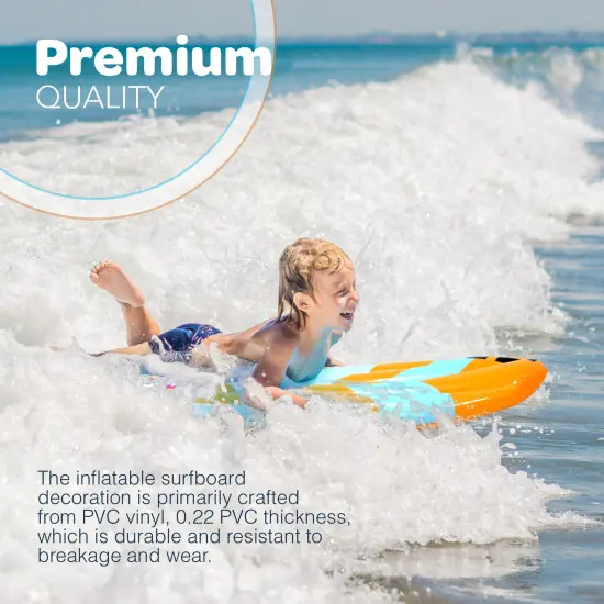 4E&rsquo;s Novelty 5.5Ft Inflatable SurfBoard - Pool Floats for Adults & Kids {4}