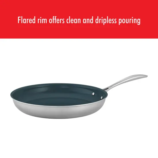 ZWILLING Clad CFX Stainless Steel Ceramic Nonstick Fry Pan {7}