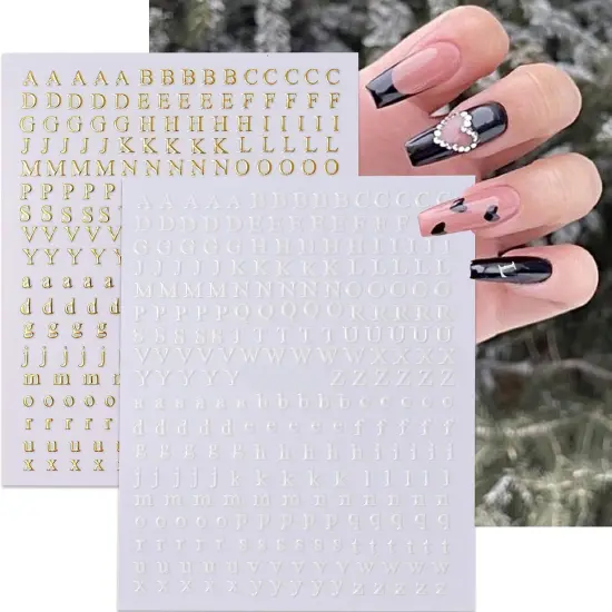 Letters Nail Art Stickers English Alphabet Nail Decals {5}
