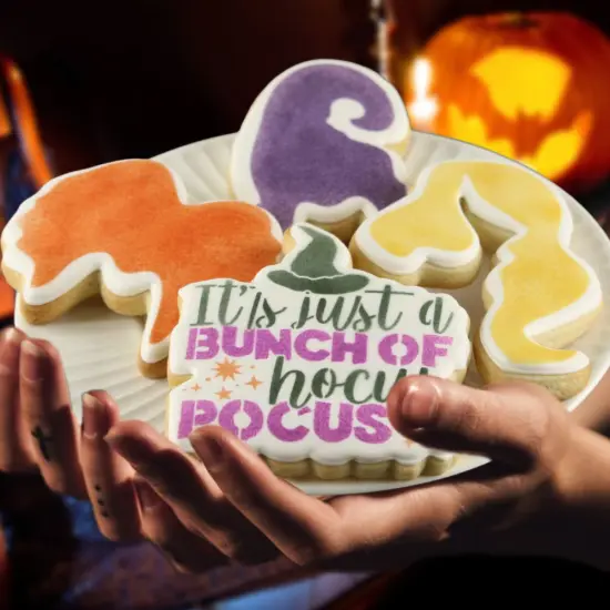 It's Just a Bunch of Hocus Pocus Cookie Stencil Set | Halloween Cookie Stencil | Halloween Arts & Crafts Stencil | Confection Couture | {5}