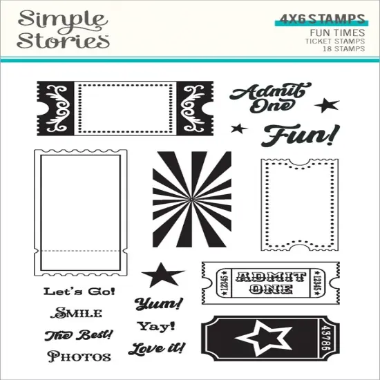 Fun Time Photopolymer Stamps-Tickets {1}