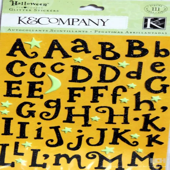 K & Company Tim Coffey Halloween Glitter Alphabet Stickers {1}