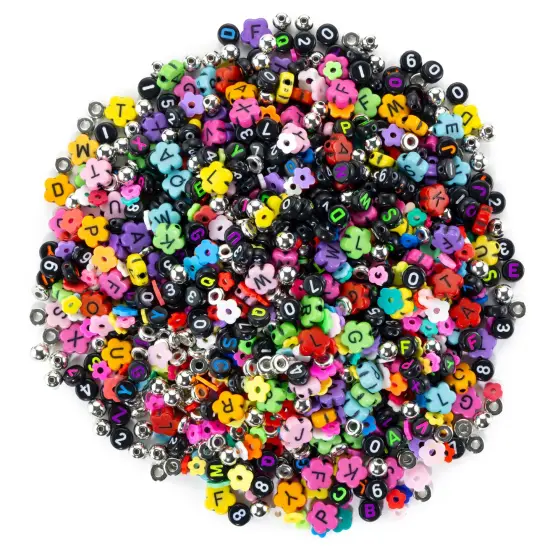 CousinDIY FLORAL ALPHA BEAD MIX-COUSIN FLORAL ALPHA BEAD MIX {4}