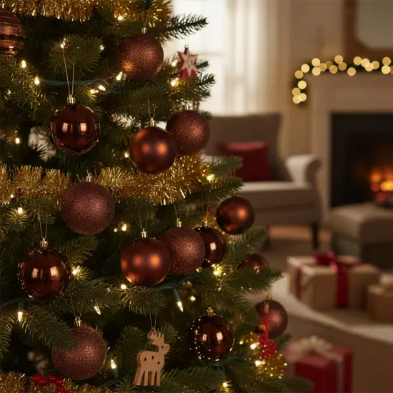 Northlight Shatterproof 4-Finish Christmas Ball Ornaments 2.5" (60mm) - Antique Gold - 60ct {5}