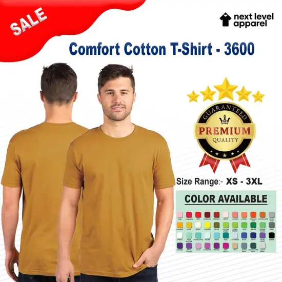 Next Level&reg; Comfort Cotton Crewneck Short Sleeve T-Shirt Sand {2}