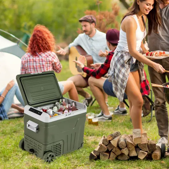 12 Volt Car Refrigerator Portable Car Fridge with Adjustable Range and LCD Touch Control Panel {1}