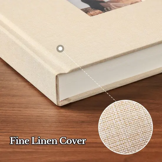 DIY Scrapbook Album 40 Pages Linen Hardcover Kraft White Paper Scrap Book Photo Albums Memory Book for Baby Wedding Family Anniversary Photo Album {2}