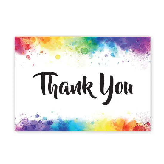 Great Papers! Rainbow Burst Thank You Note Card and White Envelope, 4.875" x 3.375", 24 count {1}