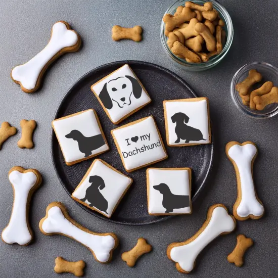 I Love My Dachshund Cookie & Craft Stencil | CM024 by Designer Stencils | Cookie Decorating Tools | Baking Stencils for Royal Icing, Airbrush, Dusting Powder | Craft Stencils for Canvas, Paper, Wood | Reusable Food Grade Stencil {3}