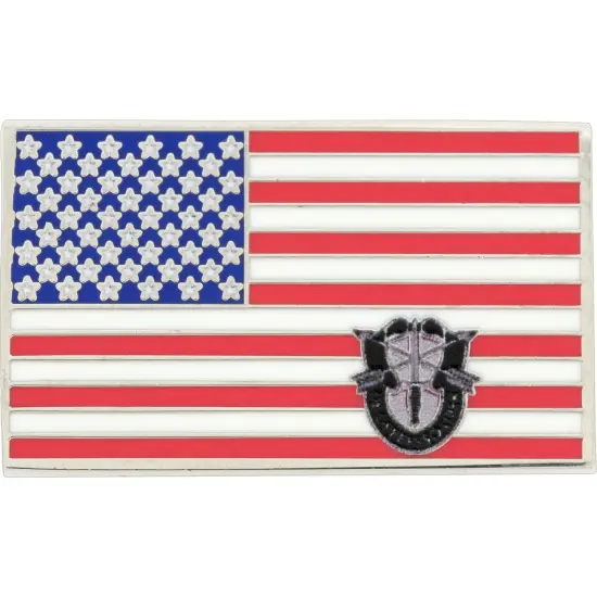 American Special Forces Flag De Oppresso Liber Pin 1" {1}