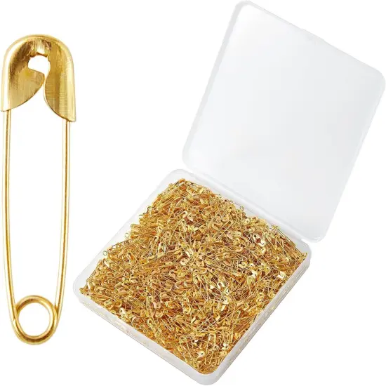 19mm Mini Safety Pins - Pack of 200pcs Small Gold Safety Pins {1}