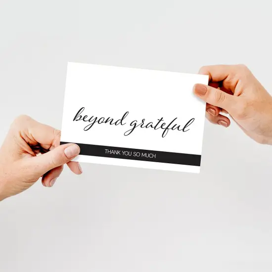 Great Papers! Simply Beyond Grateful Thank You Note Card and White Envelope, 4.875" x 3.375", 50 count {3}
