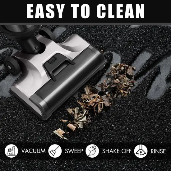 Welcome Mat, Heavy Duty Durable Door Mats for Home Entrance Outdoor Indoor, Front Doormat for Outside Patio Floor Entry Porch Garage Office, Waterproof, Low Profile, 29.5 x 17, Black {4}