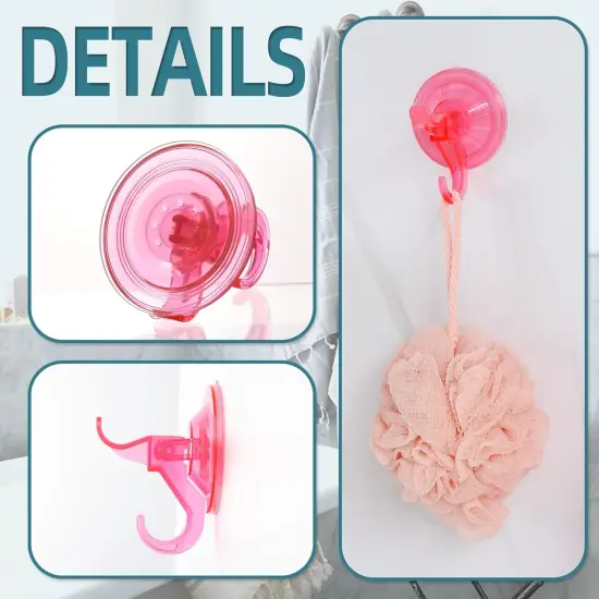 5 Pack Clear Hanger, Removable Small Suction Cups for Shower, Bathroom, Glass, Door, Windows, Kitchen {2}