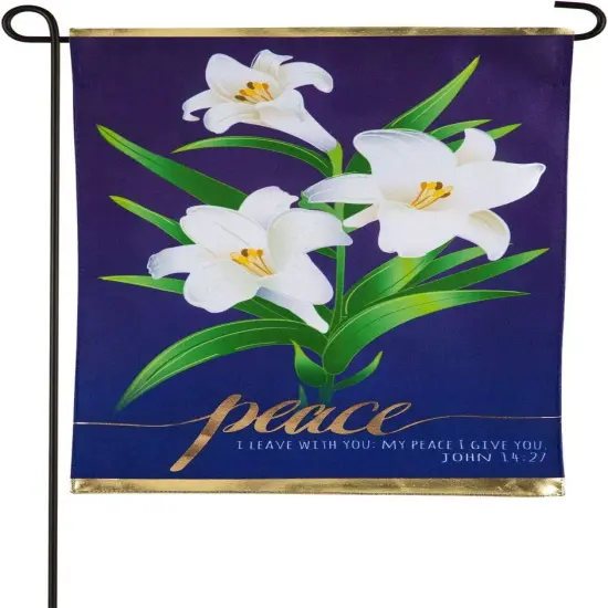 Easter Lilies 2 Sided Garden Flag {2}