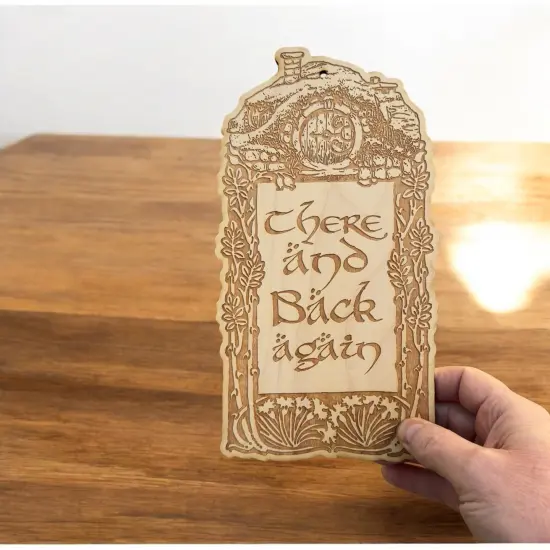 Sign - There and Back Again - Raw Wood Raw wood {5}