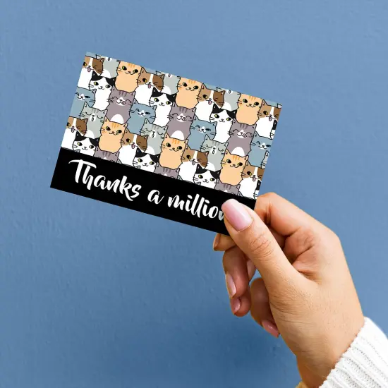 Great Papers! Thanks a Million Cats Thank You Note Card and White Envelope, 4.875" x 3.375", 24 count {4}