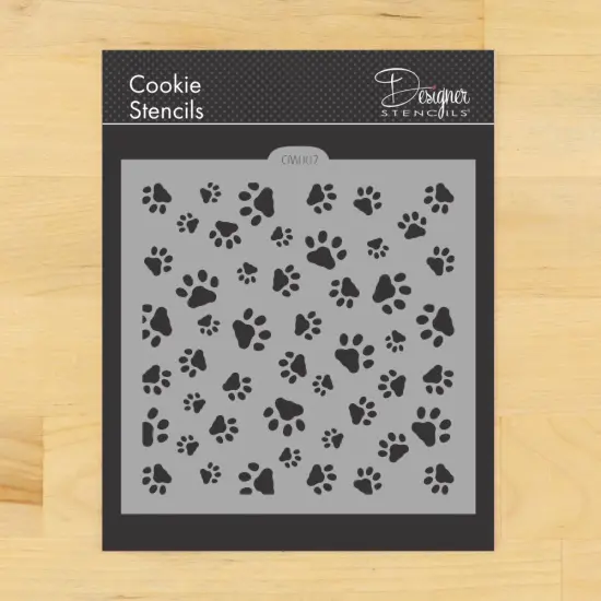 Mini Dog Paws Allover Cookie & Craft Stencil | CM007 by Designer Stencils | {4}