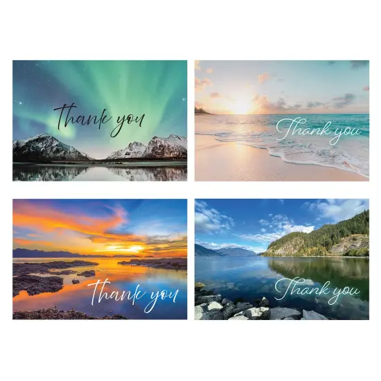 Great Papers! Scenic Waterscape Collection Thank You Note Cards, 5 each of 4 Designs, 4.875" x 3.375", 20 count {1}