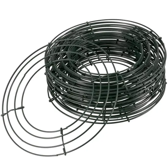 20 Pack 8 Inch Wire Wreath Frame, Round Green Metal Wreath Frame, Floral Crafts Wreath Form for DIY Christmas Wedding Party {4}