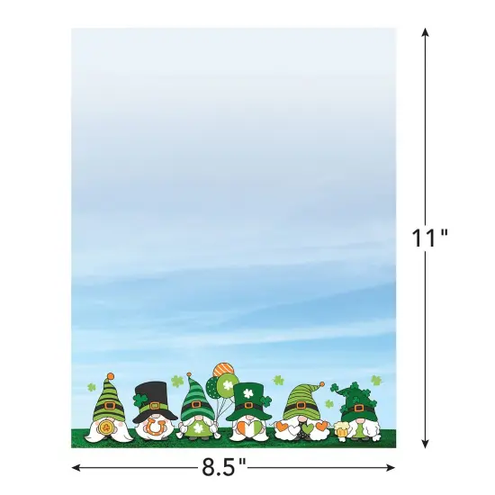 Great Papers! Sky Party Gnomes Letterhead, for Invitations, Announcements and Personal Messages, Printer Friendly 8.5”x11”, 50 Pack {2}