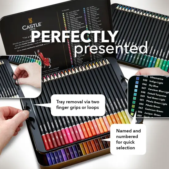 72 Watercolour Pencils Set, Luminous Premium Pigments for Mixing, Drawing and Painting {2}