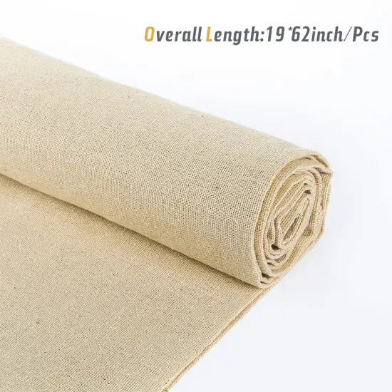 Caydo 3 Pieces Large Size Linen Needlework Fabric for Garment Craft, Flower Pot Decoration and Tablecloth, 62 by 19 Inch {5}