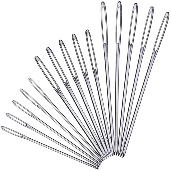 Large Eye Blunt Needles,15 Pieces Stainless Steel darning Needles for Yarn，Yarn Knitting Needles, Knitting and Crochet Supplies {6}