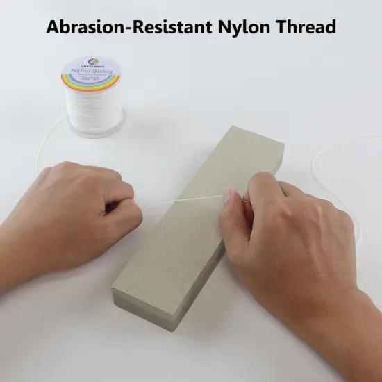 0.8mm Nylon String, Strong Bracelet String, Durable Nylon Cord for Jewelry Making, Bracelets, Beading, Necklaces, Rattail Braiding, Kumihimo, Wind Chimes, Blinds and Handicrafts {2}