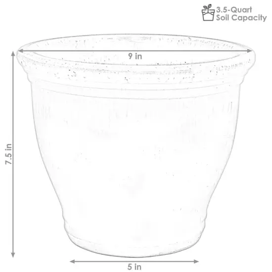 9 in Studio Glazed Ceramic Planter - Forest Lake Green - Set of 2 by Sunnydaze {2}