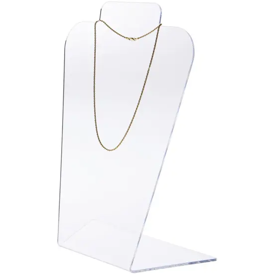 Plymor Clear Acrylic Basic Tall Necklace Display Stand, 8.5" W x 4" D x 11.5" H {3}