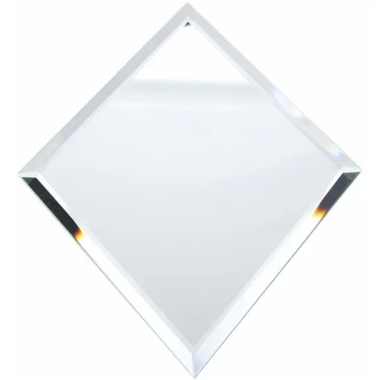 Plymor 5" x 7" Diamond-Shaped, 3mm Thick Beveled Glass Mirror {1}
