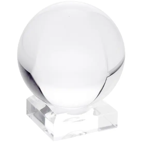 Plymor Clear Acrylic Square Display Base with Indented Circle to Hold Egg, Marble, Ball or Sphere, 2" W x 2" D x 0.75" H (1.5" Circle) {3}