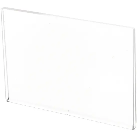 Plymor Clear Acrylic Folder-Style Sign Display Holder / Protector, 5" W x 3.5" H {2}