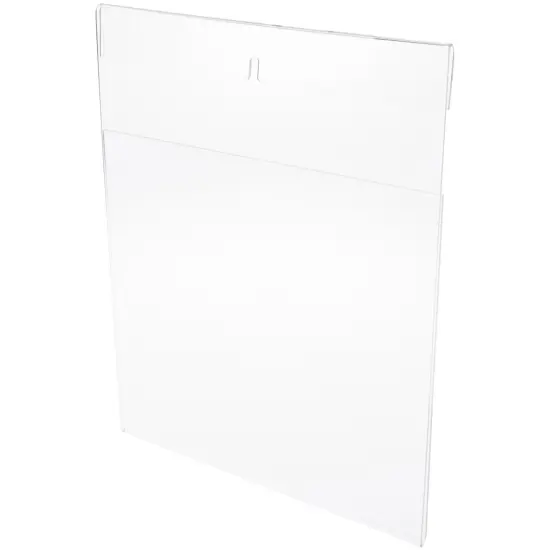 Plymor Clear Acrylic Top-Fold Literature Sign Holder Frame (Wall Mount), 11" W x 14" H {2}