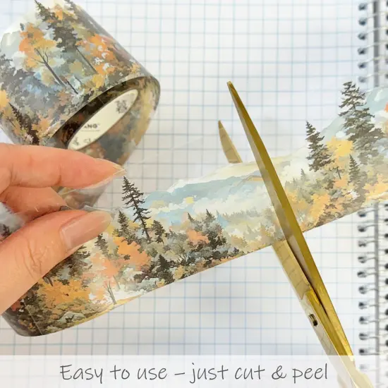 Wrapables Aesthetic Scenic Landscapes PET Washi Tapes for Scrapbooking, Stationery, Journaling, Diary, Card Making (Set of 2) {4}