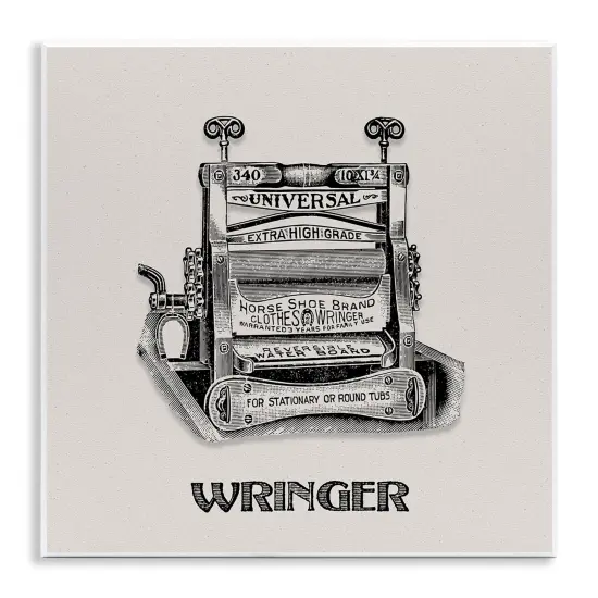 Stupell Industries Antique Clothes Wringer Wall Plaque Design by Val Rhodes {1}