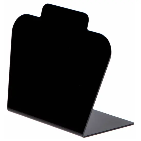 Plymor Black Acrylic Basic Short Necklace Display Stand, 8.5" W x 4" D x 7.75" H {2}