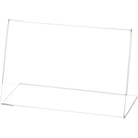 Plymor Clear Acrylic Sign Display / Literature Holder (Angled), 5.5" W x 3.5" H {2}
