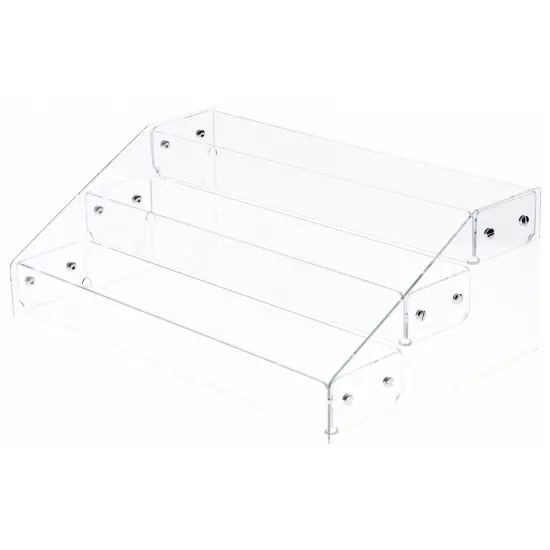 Plymor Clear Acrylic 3-Level Forward-Tilt Card Display Rack {2}