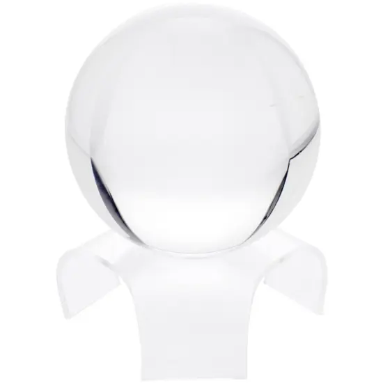Plymor Clear Acrylic Display Riser for Spheres, 2.125" H x 6.5" W x 6.5" D {3}