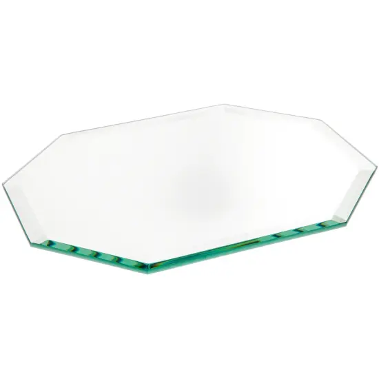 Plymor 7" x 9" Long Octagon, 5mm Thick Beveled Glass Mirror {1}